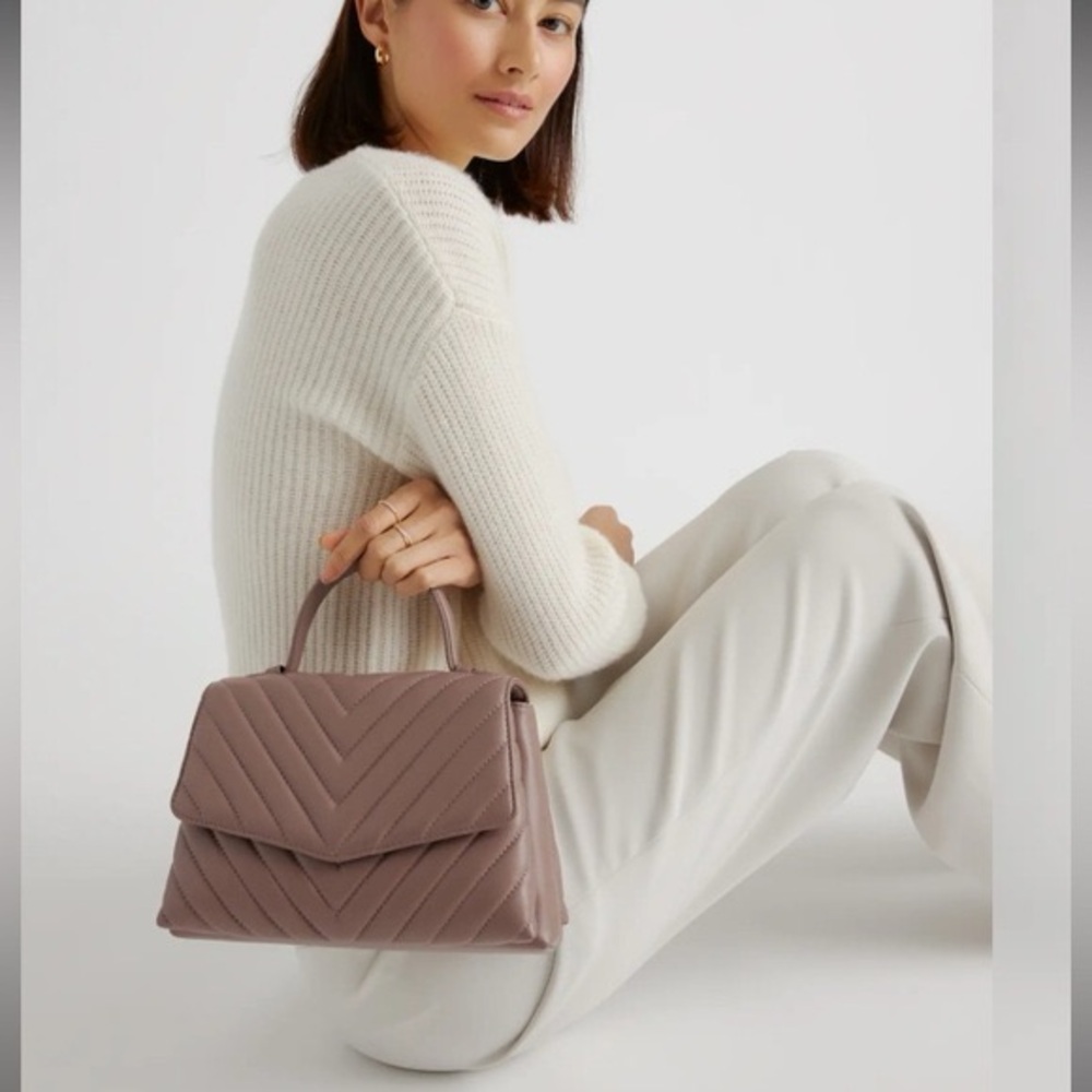 Quince Leather Top Handle Satchel